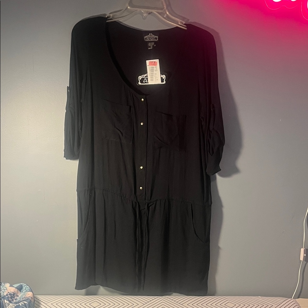 Angie Black Long Sleeve Dress